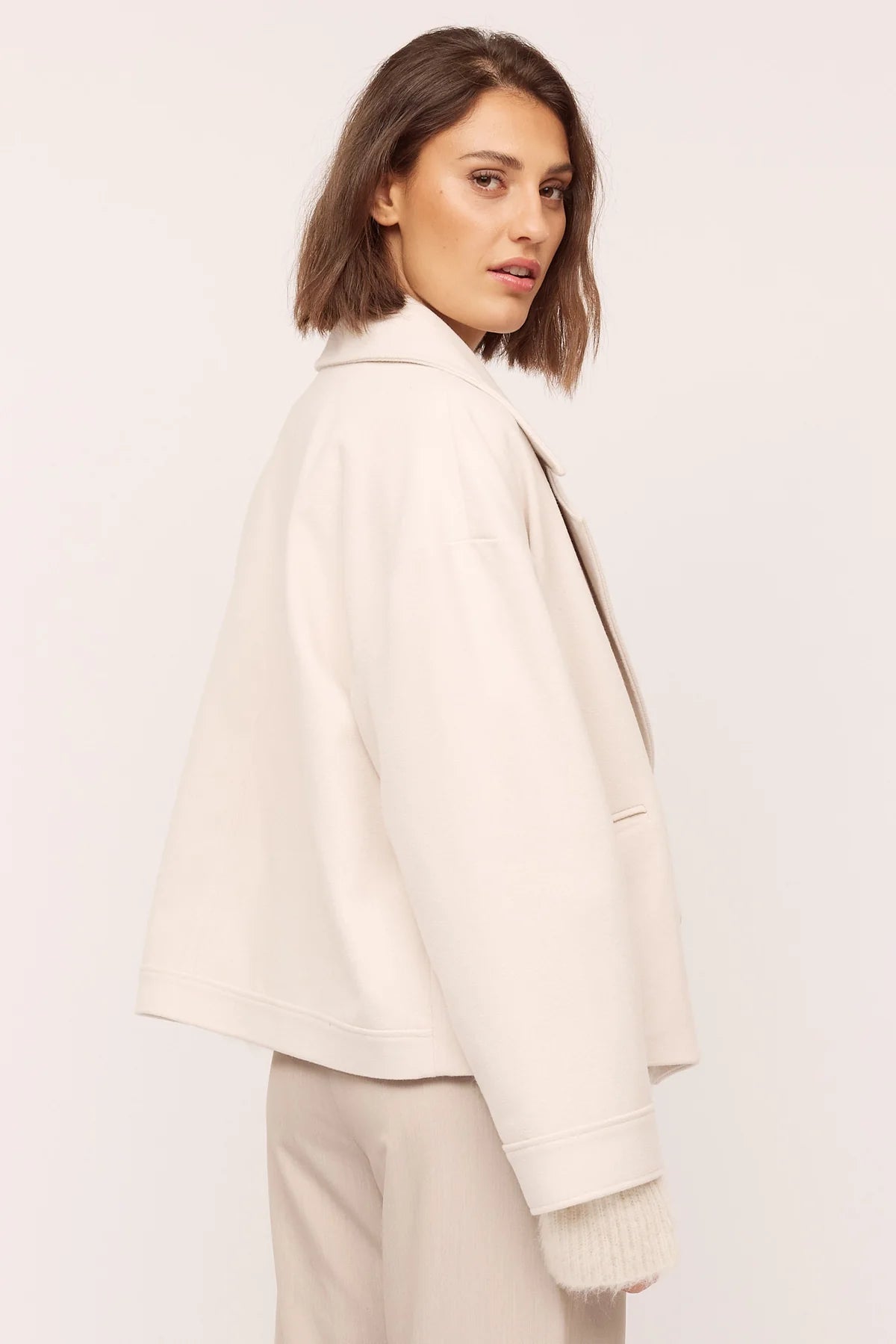 Camille Short Coat Winter White