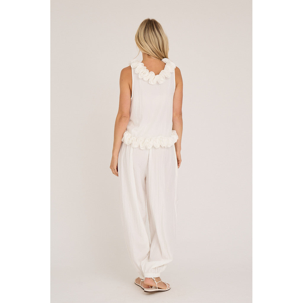 Manon Balloon Pants White