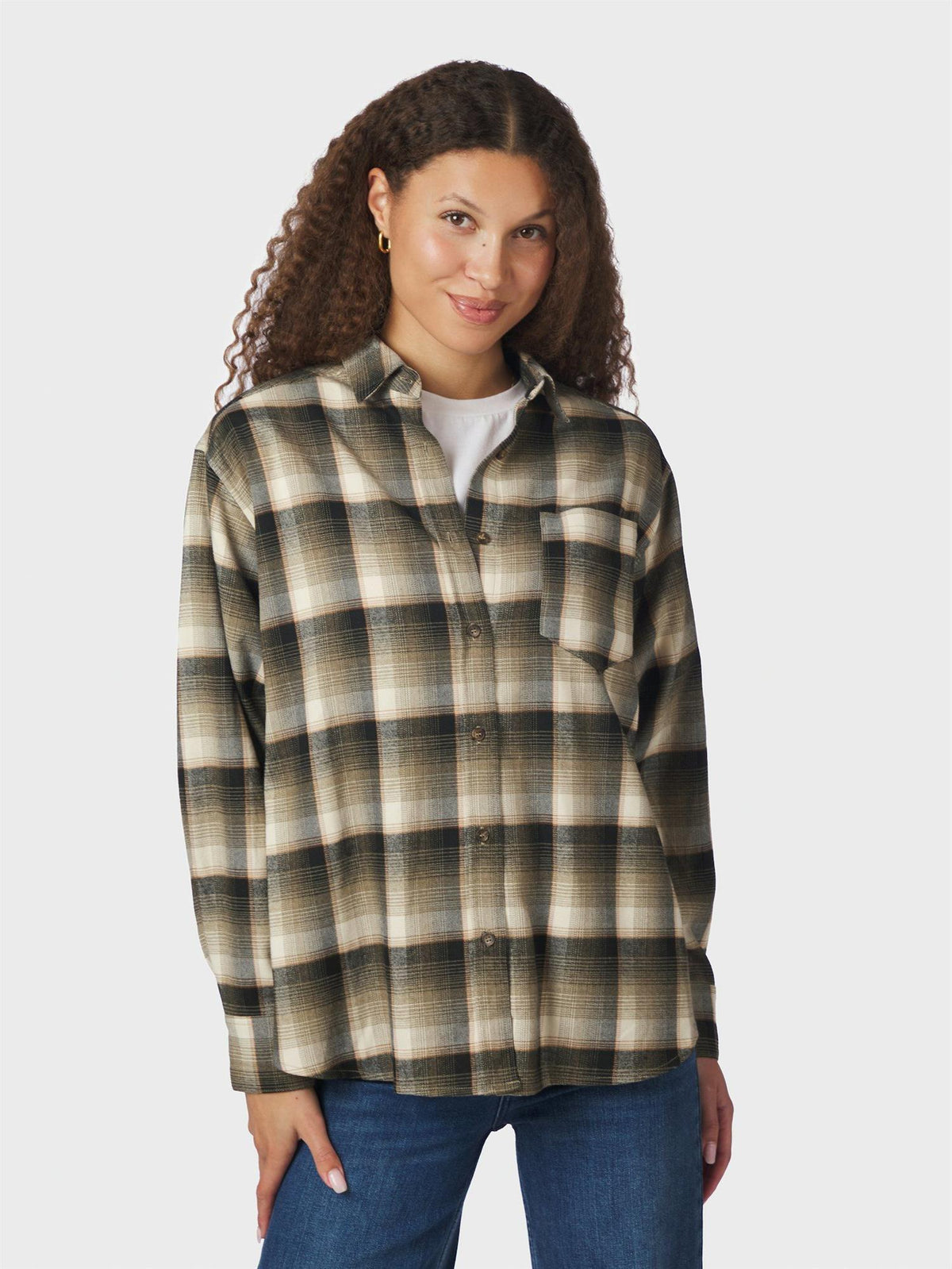 Dalma Flannel Check Shirt Army