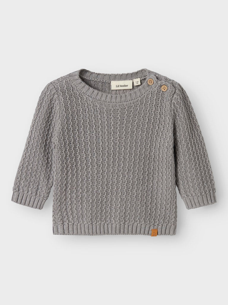 Kanto Langermet Strikket Genser Ultimate Grey