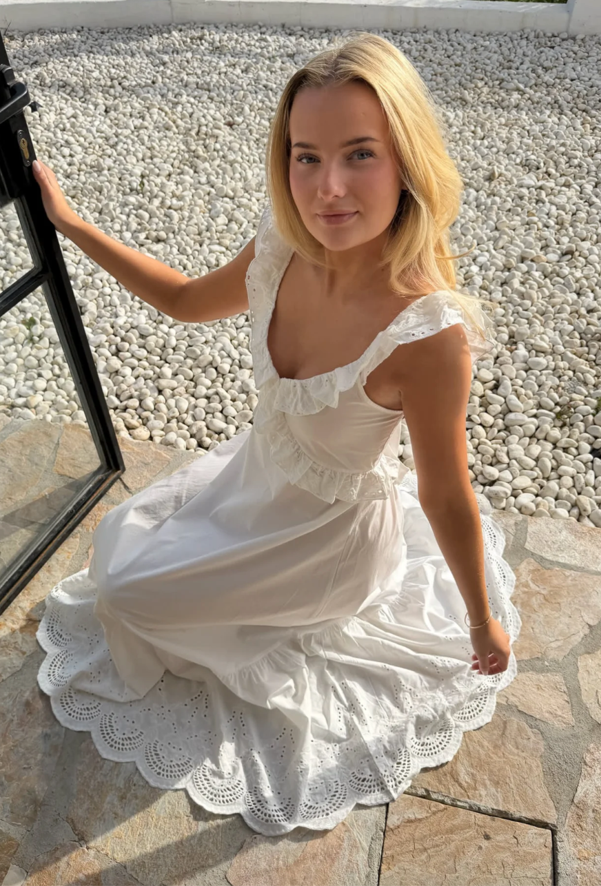 Melba Dress White Embroidery