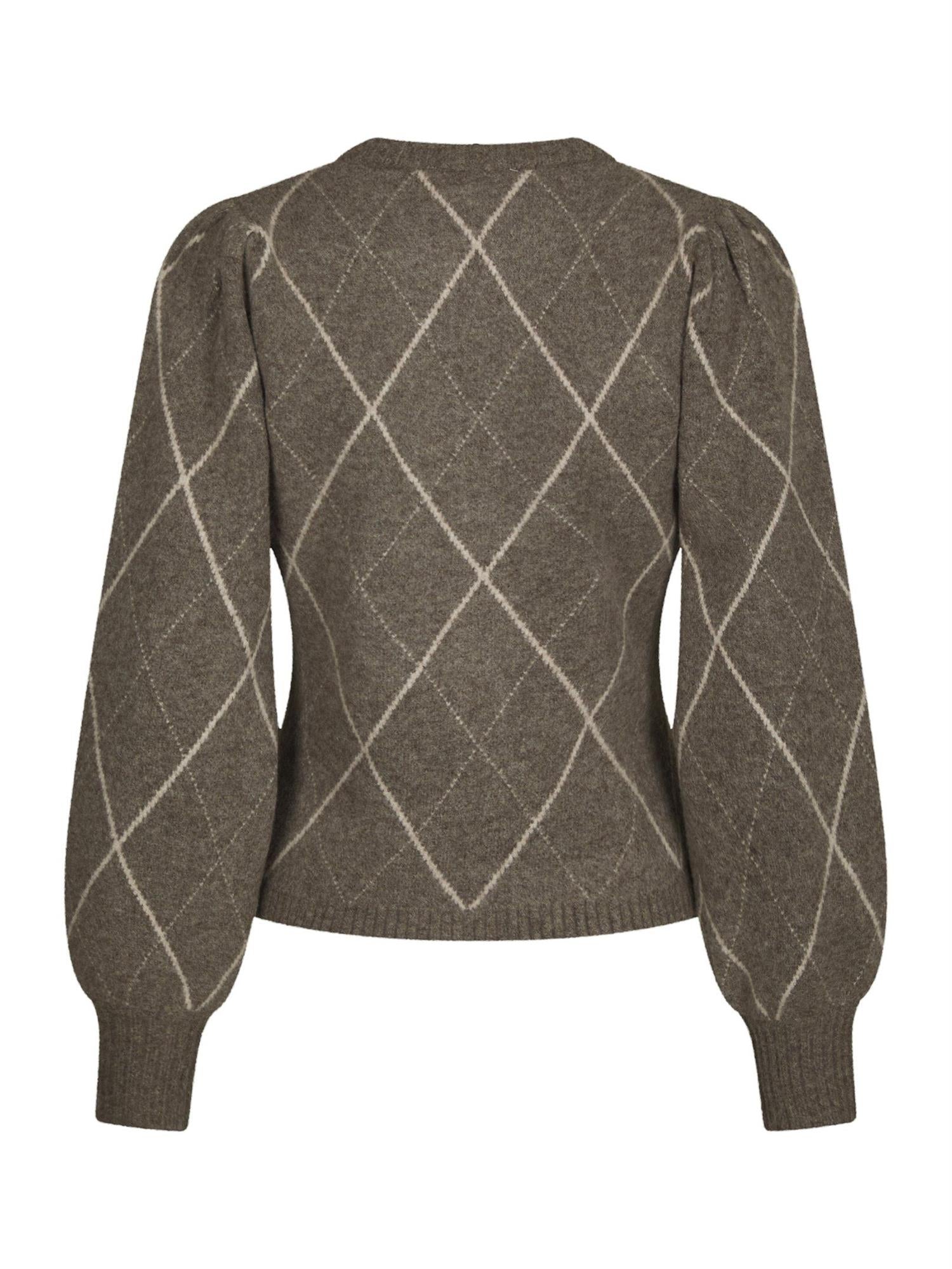 Koteas Check Knit Cardigan Taupe