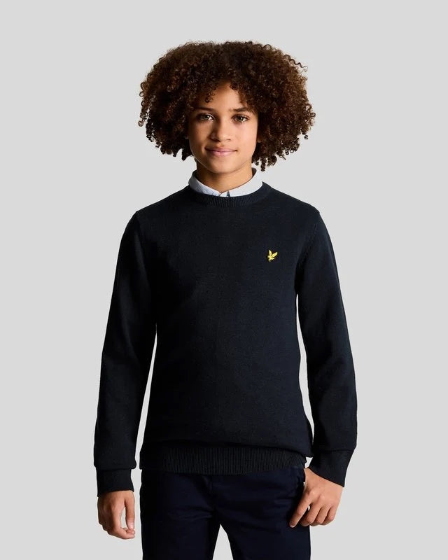 Cotton Crew Neck Jumper Dark Navy