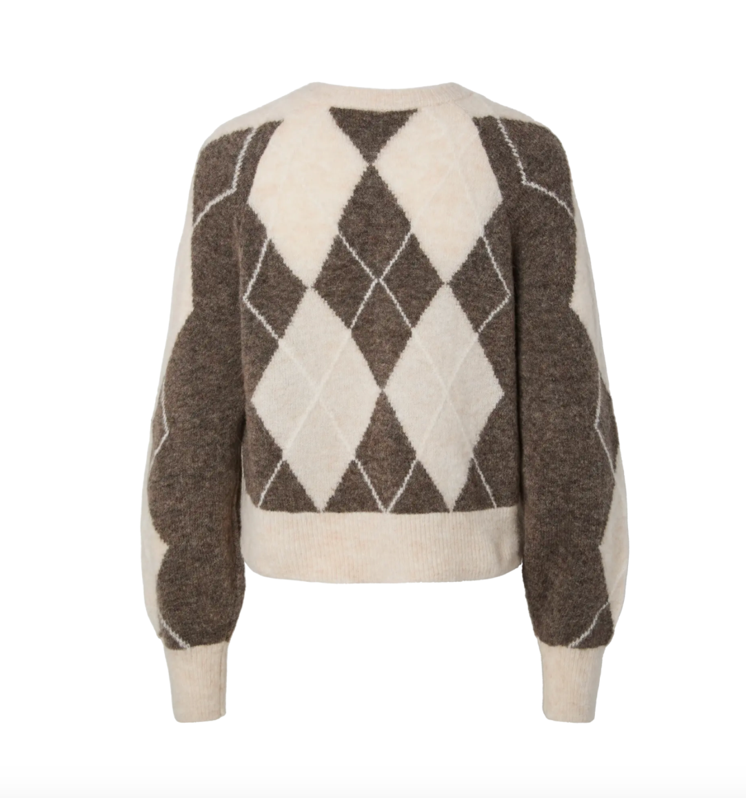 YASJOHI Wool Blend Cardigan Oatmeal Taupe Gray Pristine