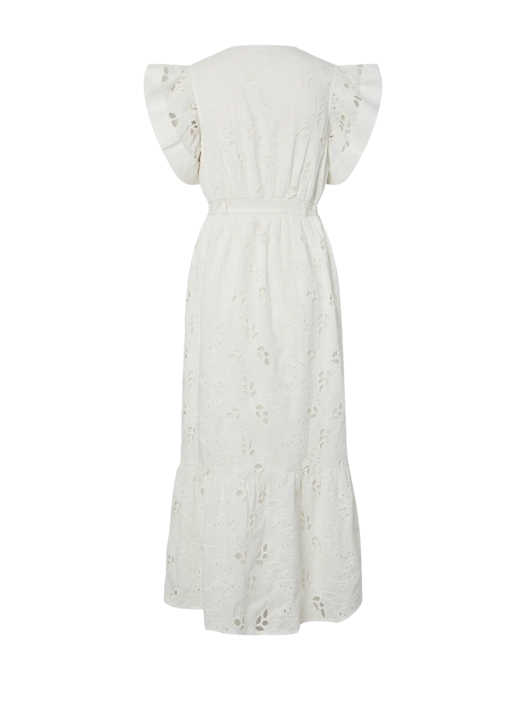 YASLUNA Long Dress Star White