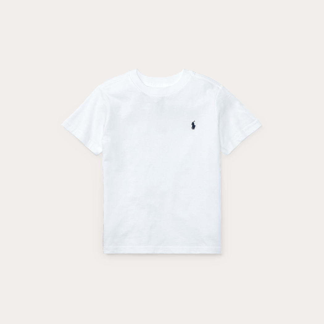 Cotton Jersey Crewneck Tee White