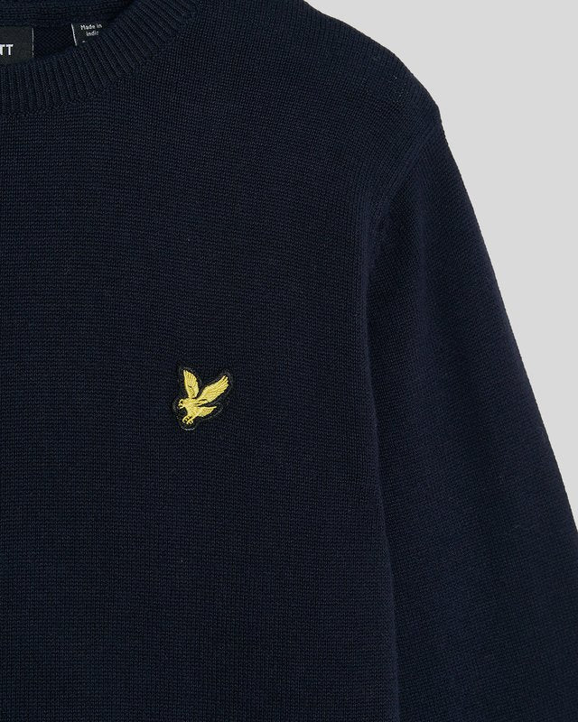 Cotton Crew Neck Jumper Dark Navy