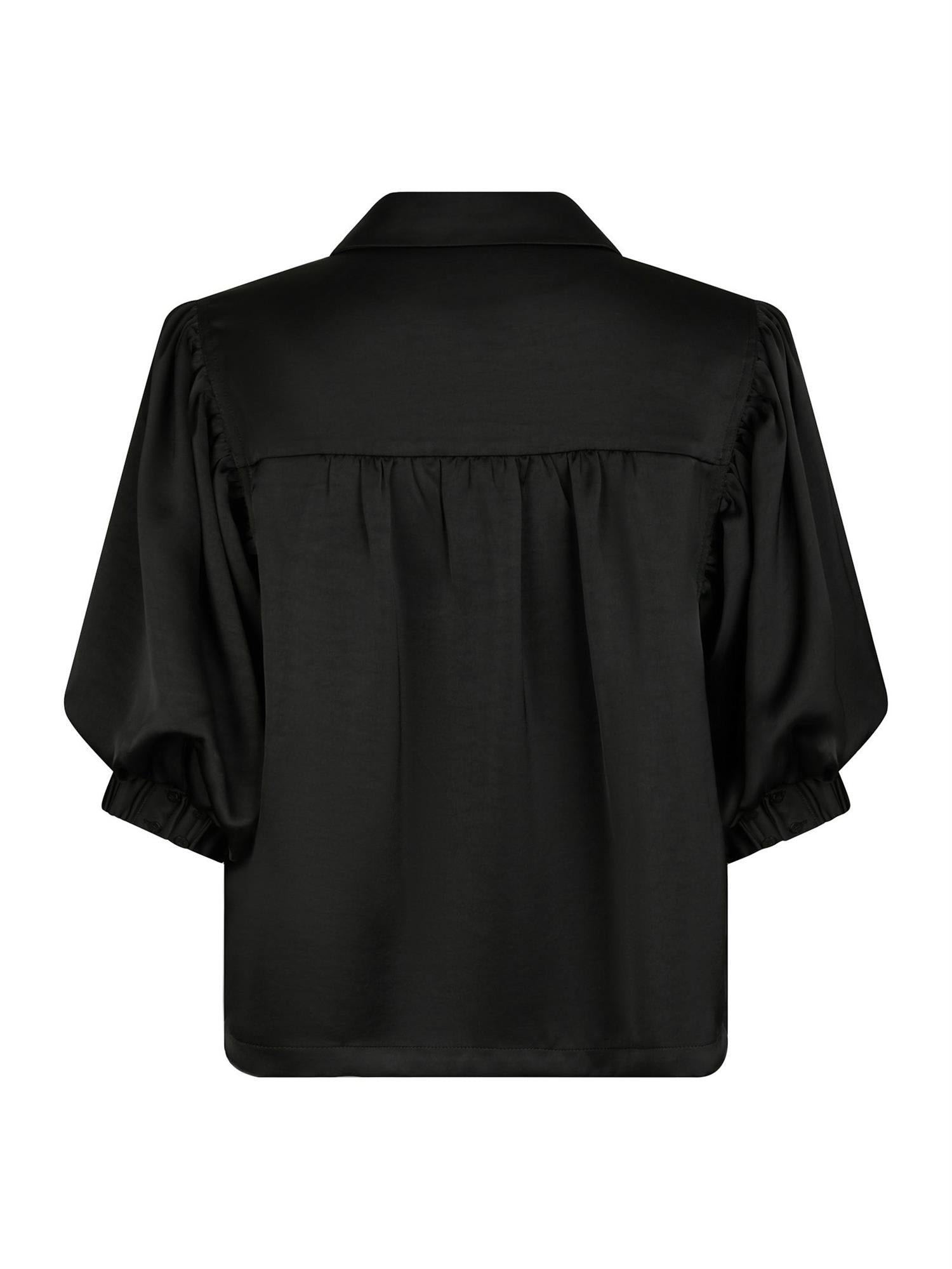 Etta Heavy Sateen Shirt Black