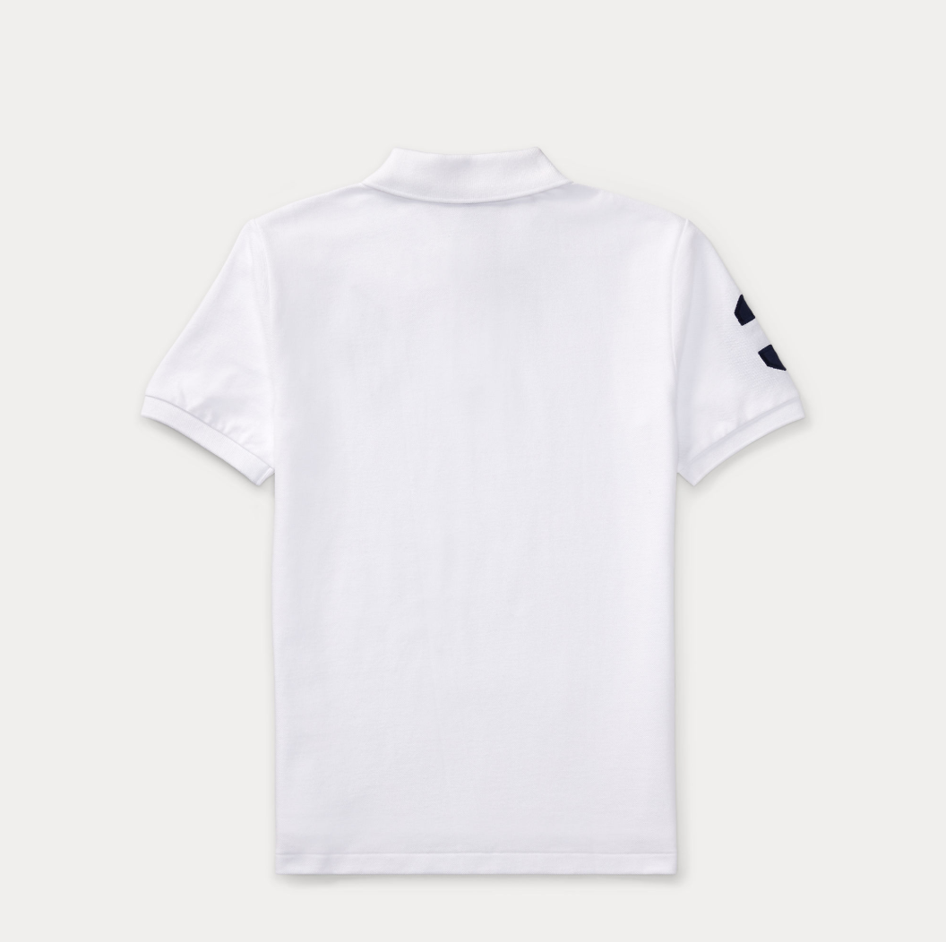 Slim Fit Cotton Mesh White