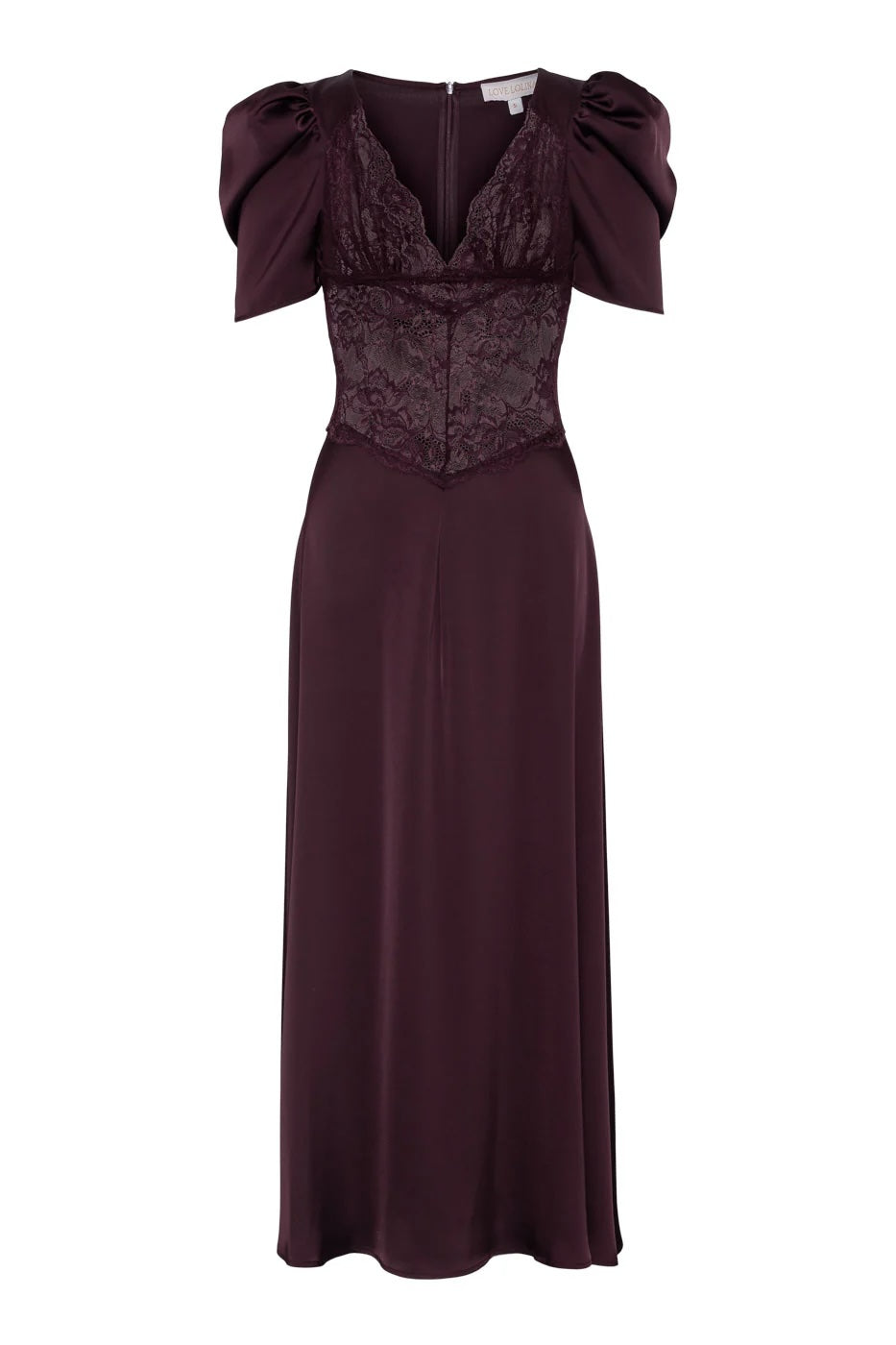 Francis Lace Midi Dress Burgundy