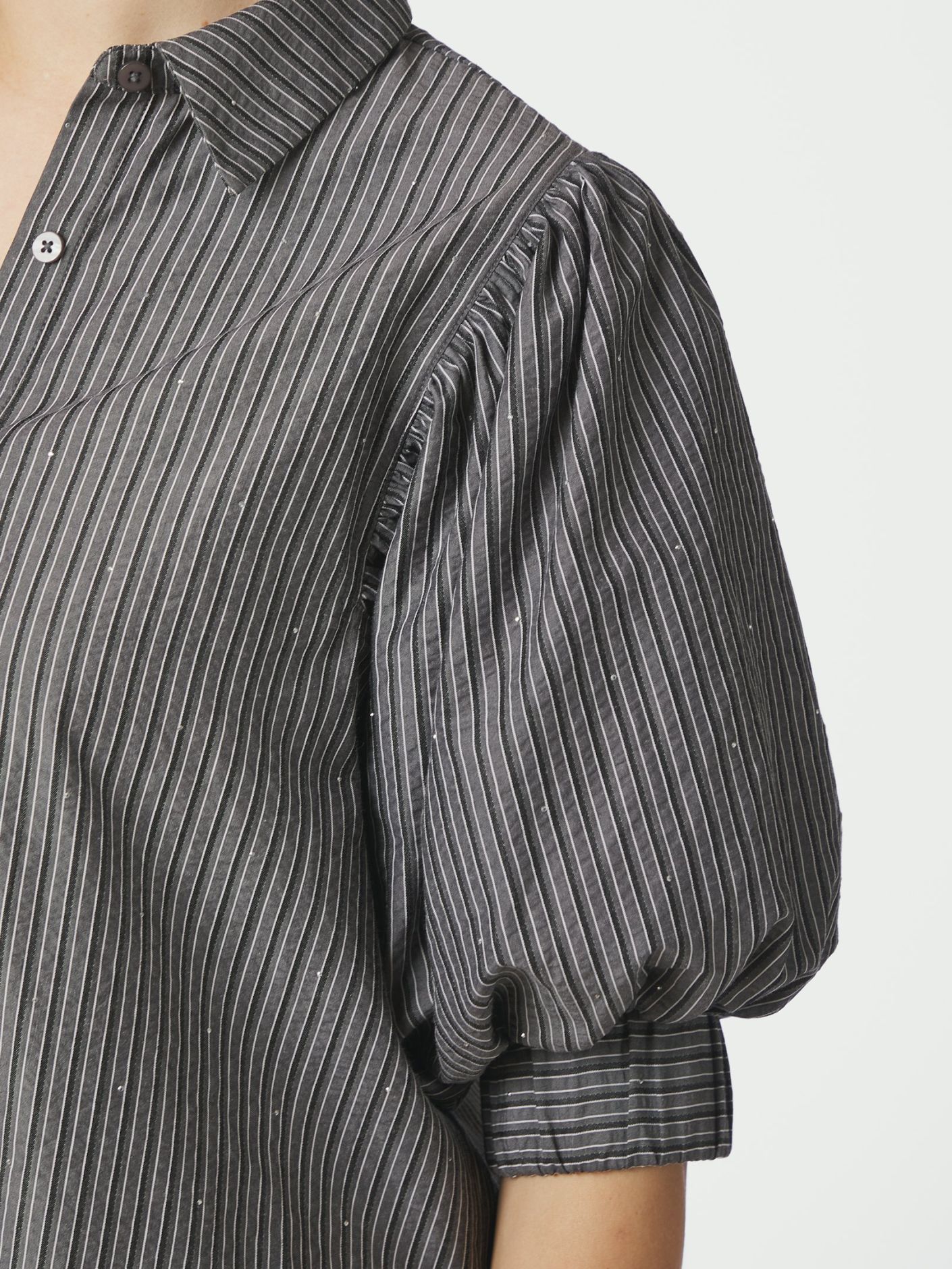 Etta Stripe B Shirt Dark Grey