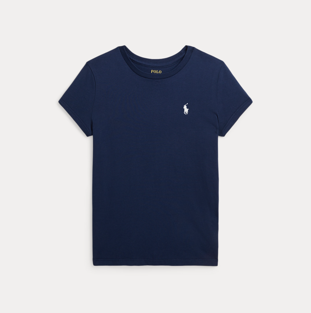 Cotton Jersey Tee Newport Navy W/White