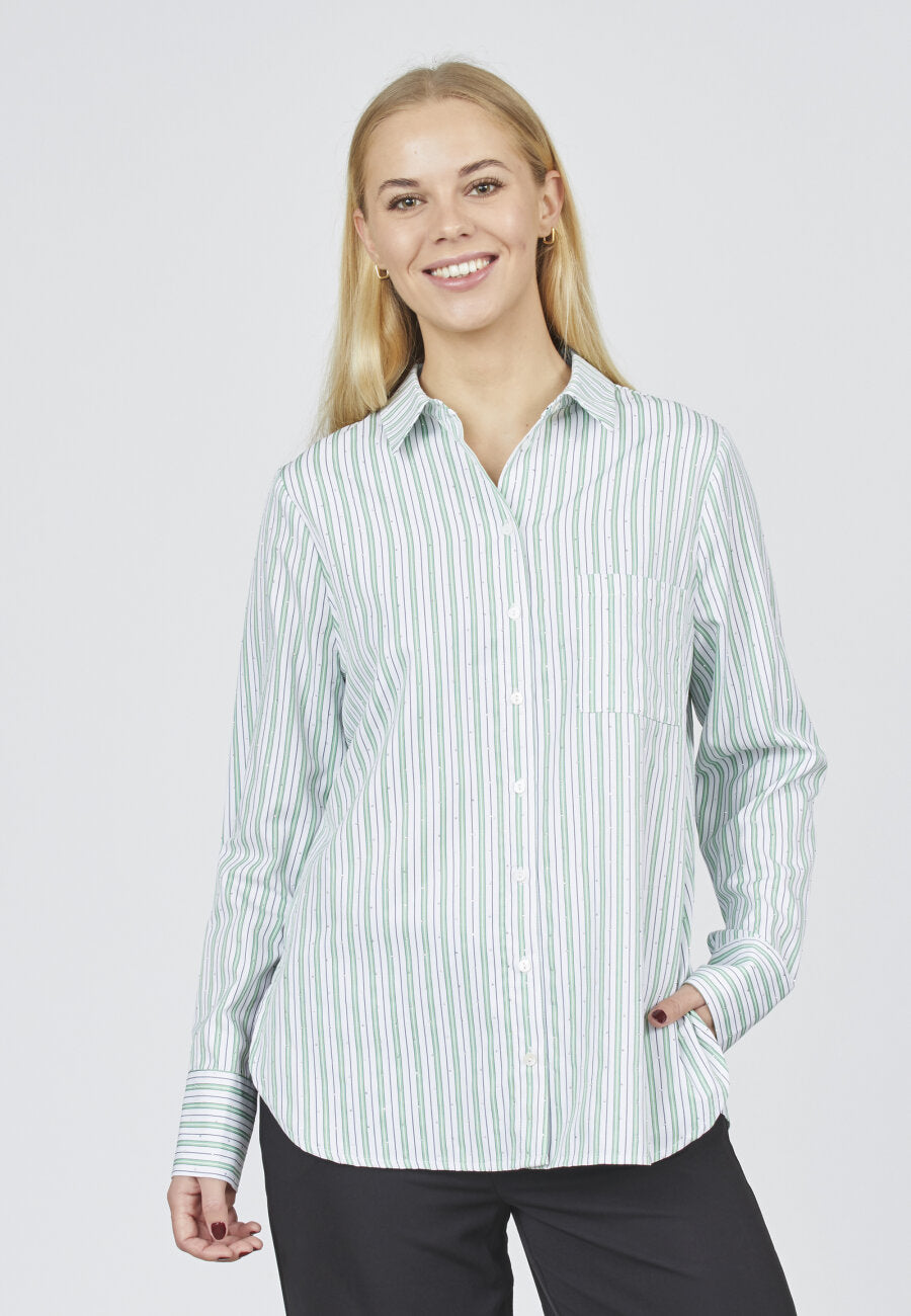 Virra Shirt Green Stripes