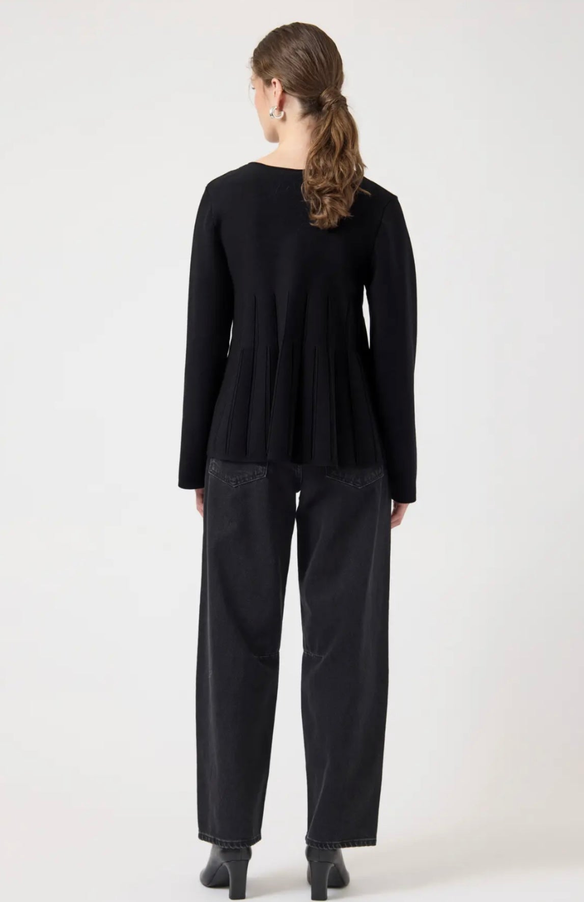 YASMIKLA LS KNIT CARDIGAN BLACK