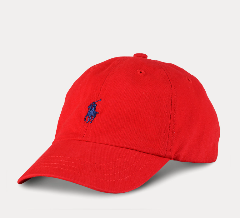 Cotton Chino Ball Cap Red