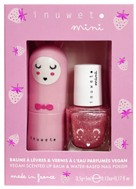 Duo Kids Strawberry: Strawberry Lip Balm + Strawberry Nail Polish