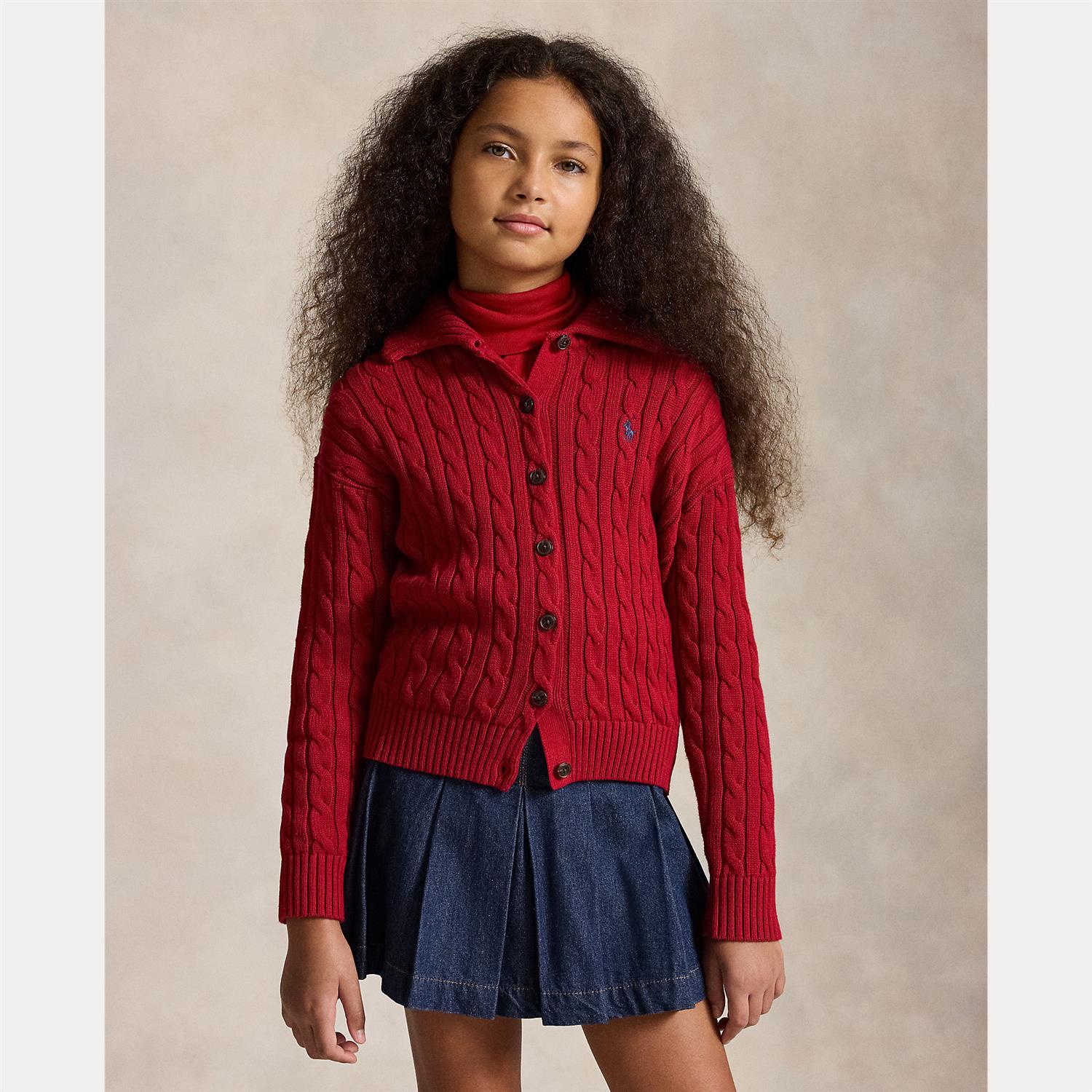 Cotton Cardigan Camden Red