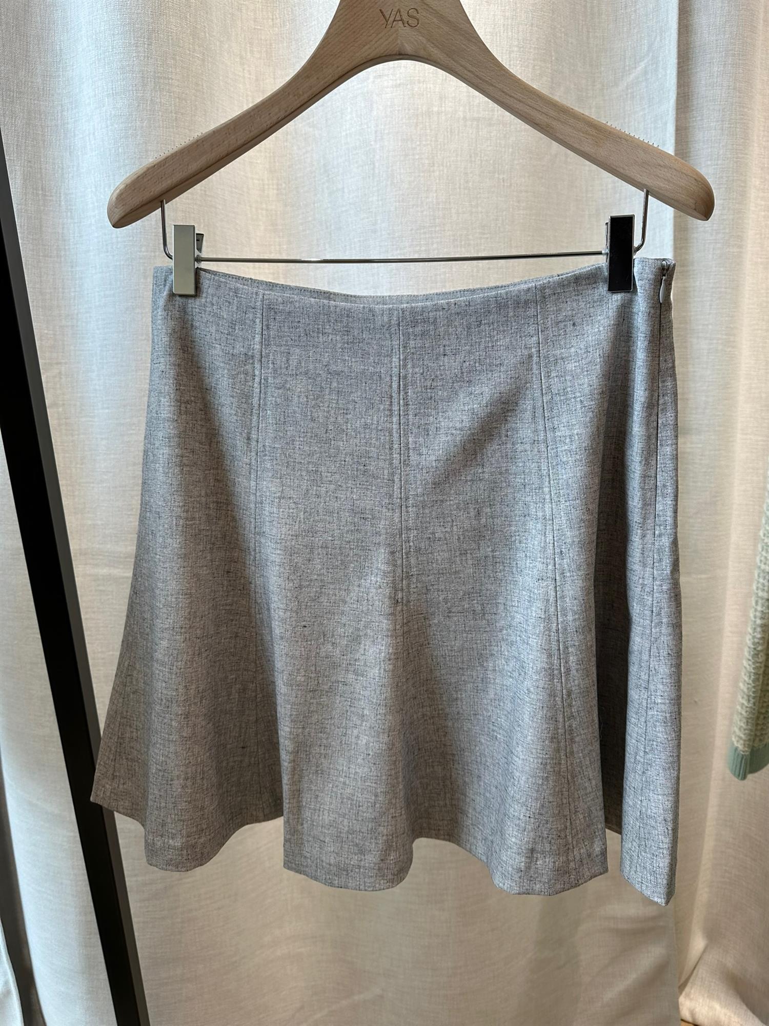 YASRIU HW Skirt Light Grey Melange