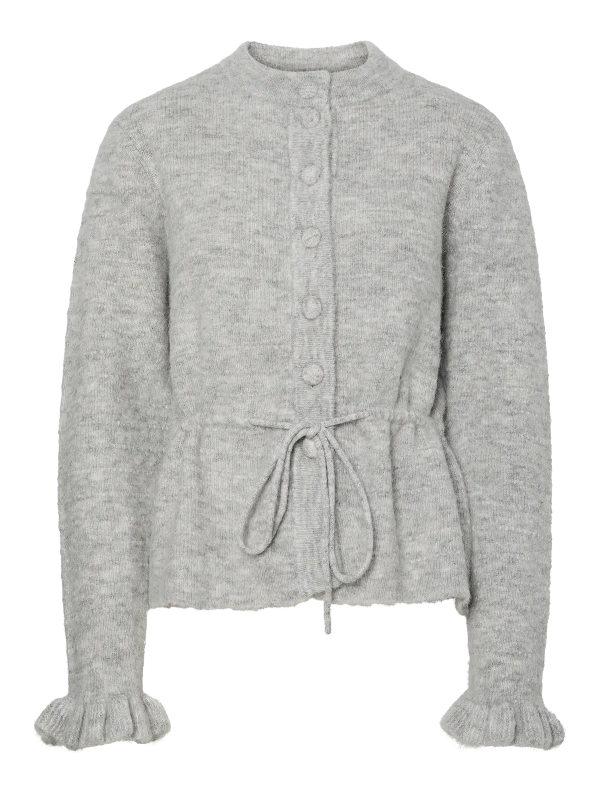 YASTHELLIES LS Knit Cardigan Grey Melange