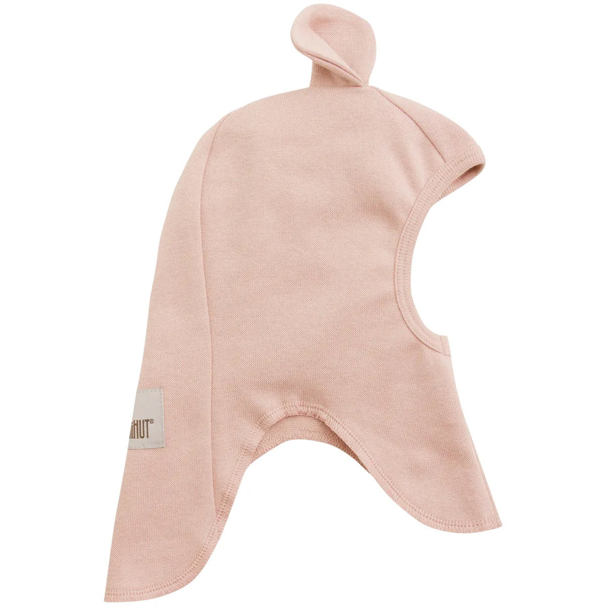 Balaclava Ears Cotton Rib Peach Blush