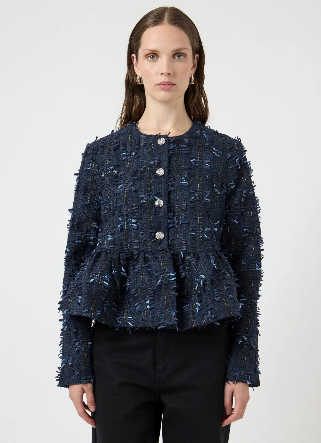YASDIRA LS SHORT JACKET NAVY BLAZER
