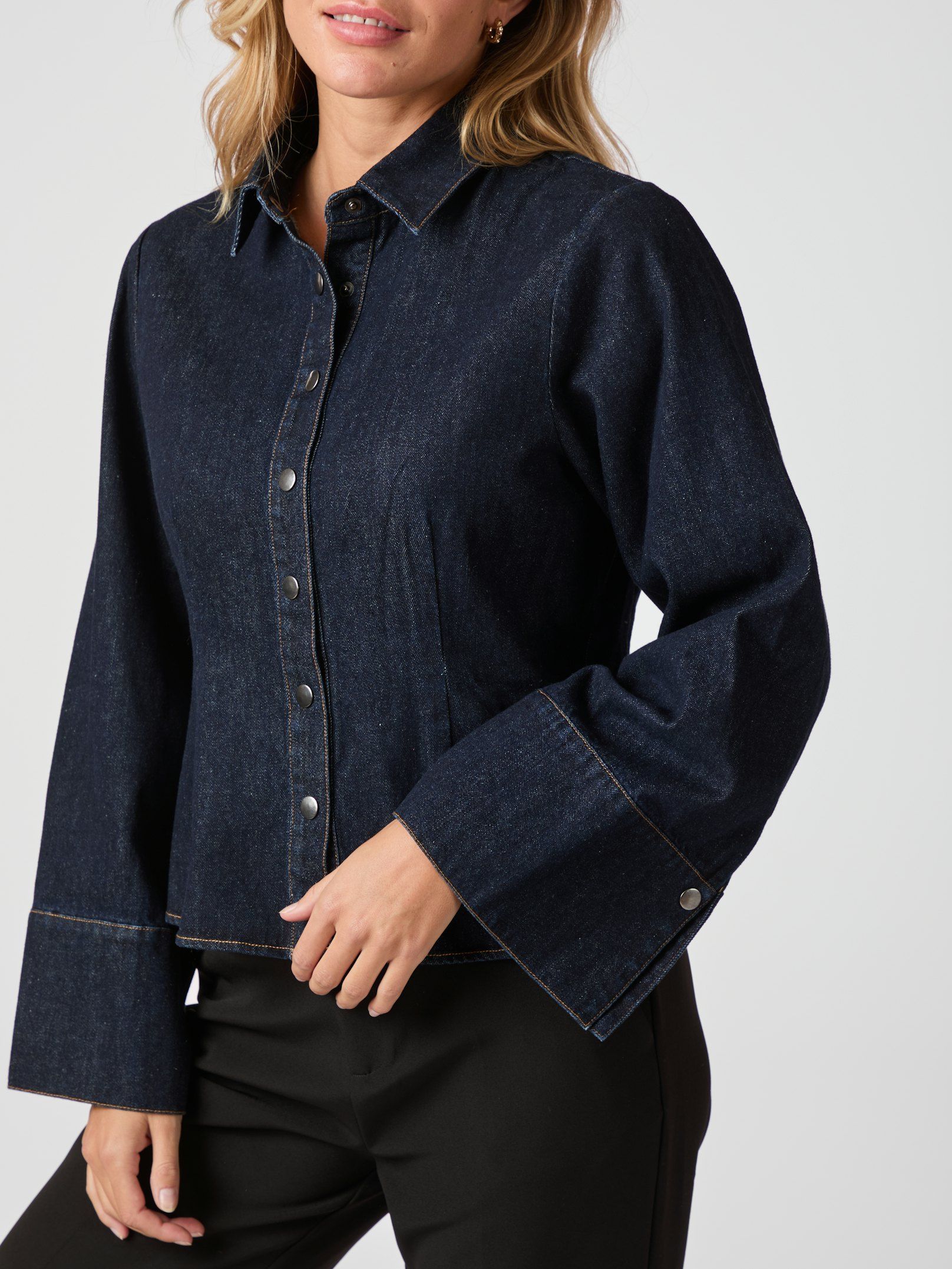 Rosa Denim Shirt Dark Blue