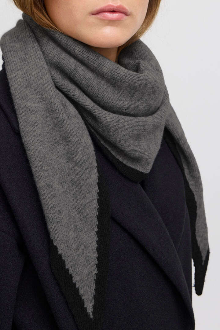 Olega Scarf Dark Grey Melange