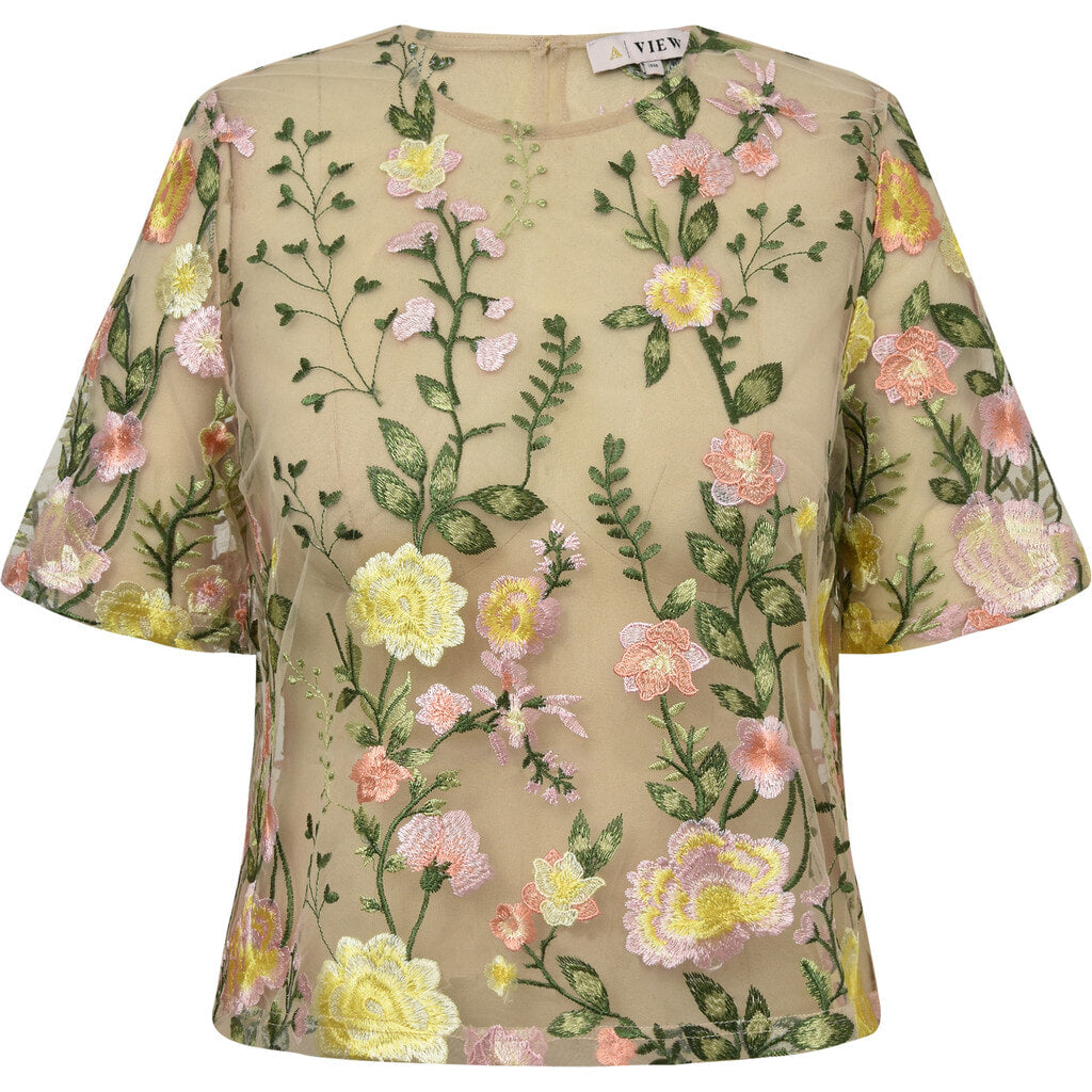 Fuschia Blouse Sand/Yellow