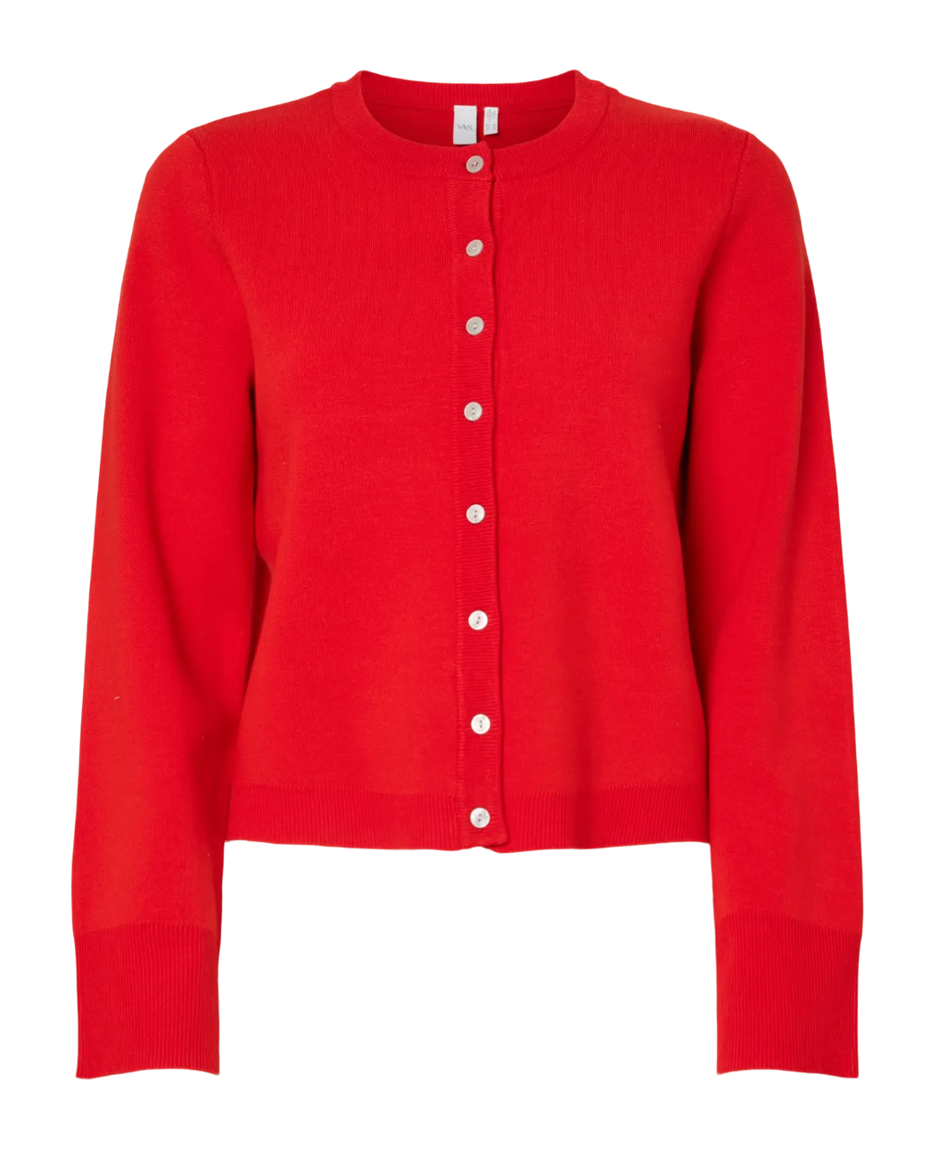 YASELENA LS KNIT Cardigan Red