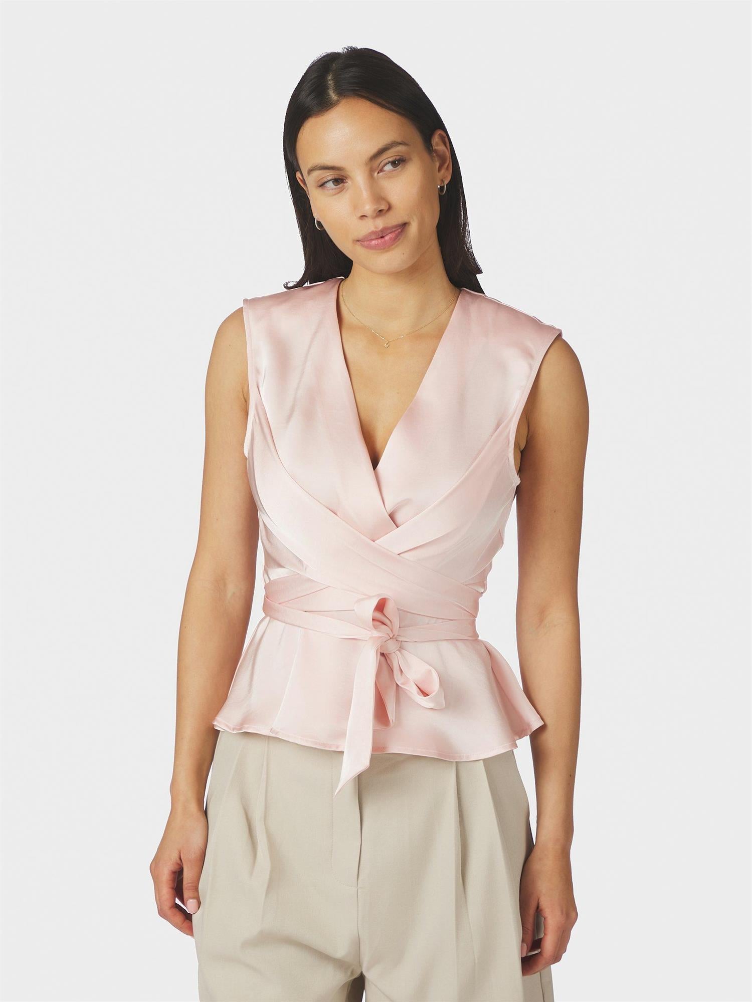 Risetta Heavy Sateen Top Light Pink