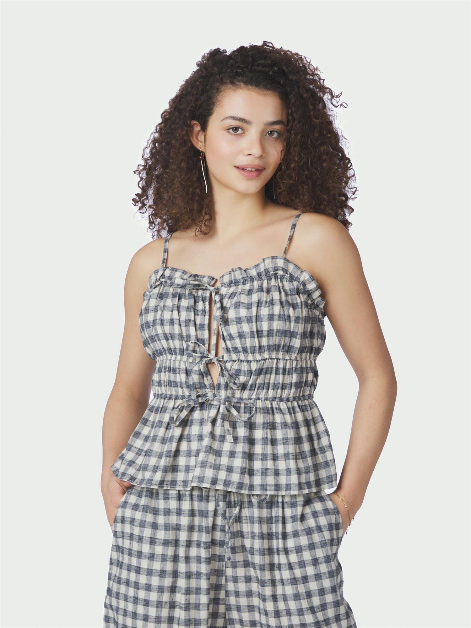 Seylor Check Top Black