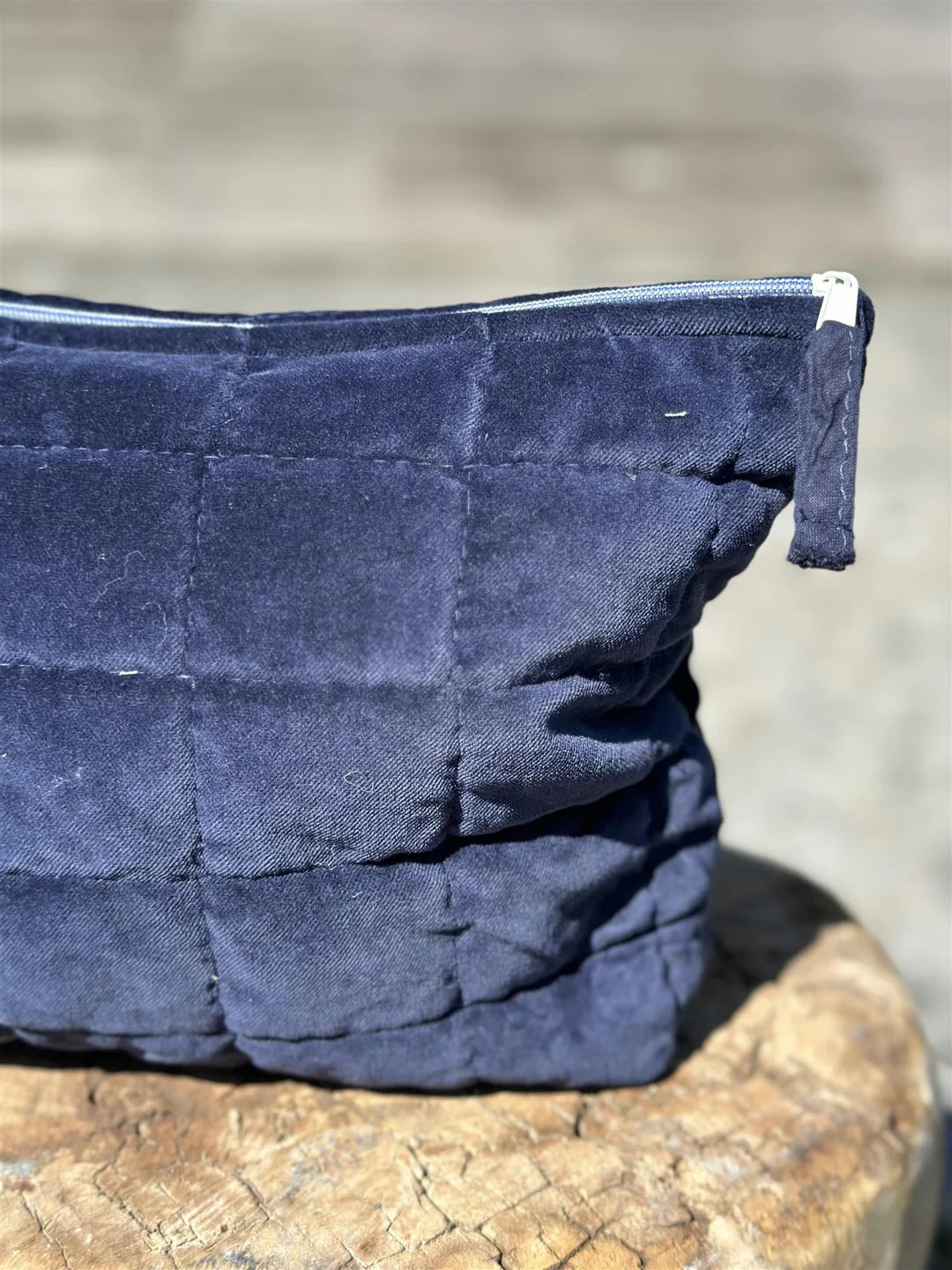 Toalettmappe Velour Indigo