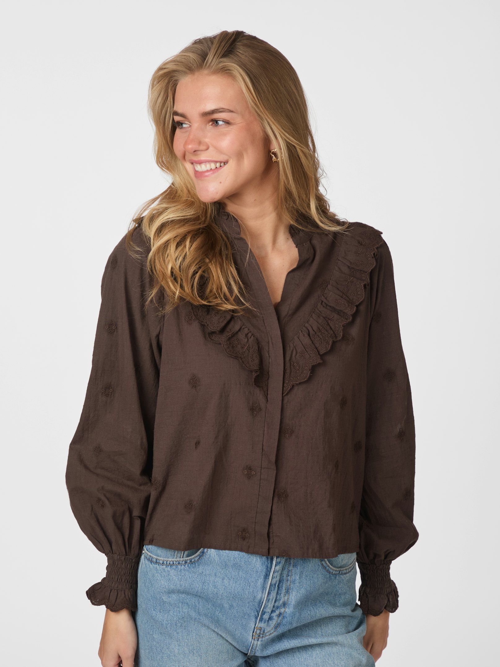 Degas Blouse Dark Brown