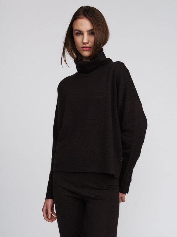 Tyra Merino Sweater Dark Brown