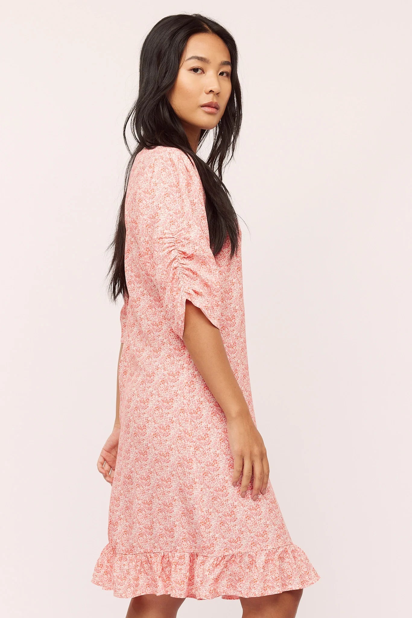 Ellen Dress Pink Petite Flower