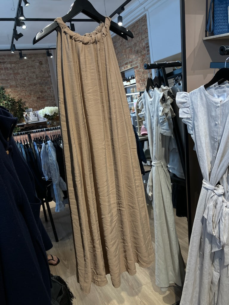 Halterneck Dress Camel