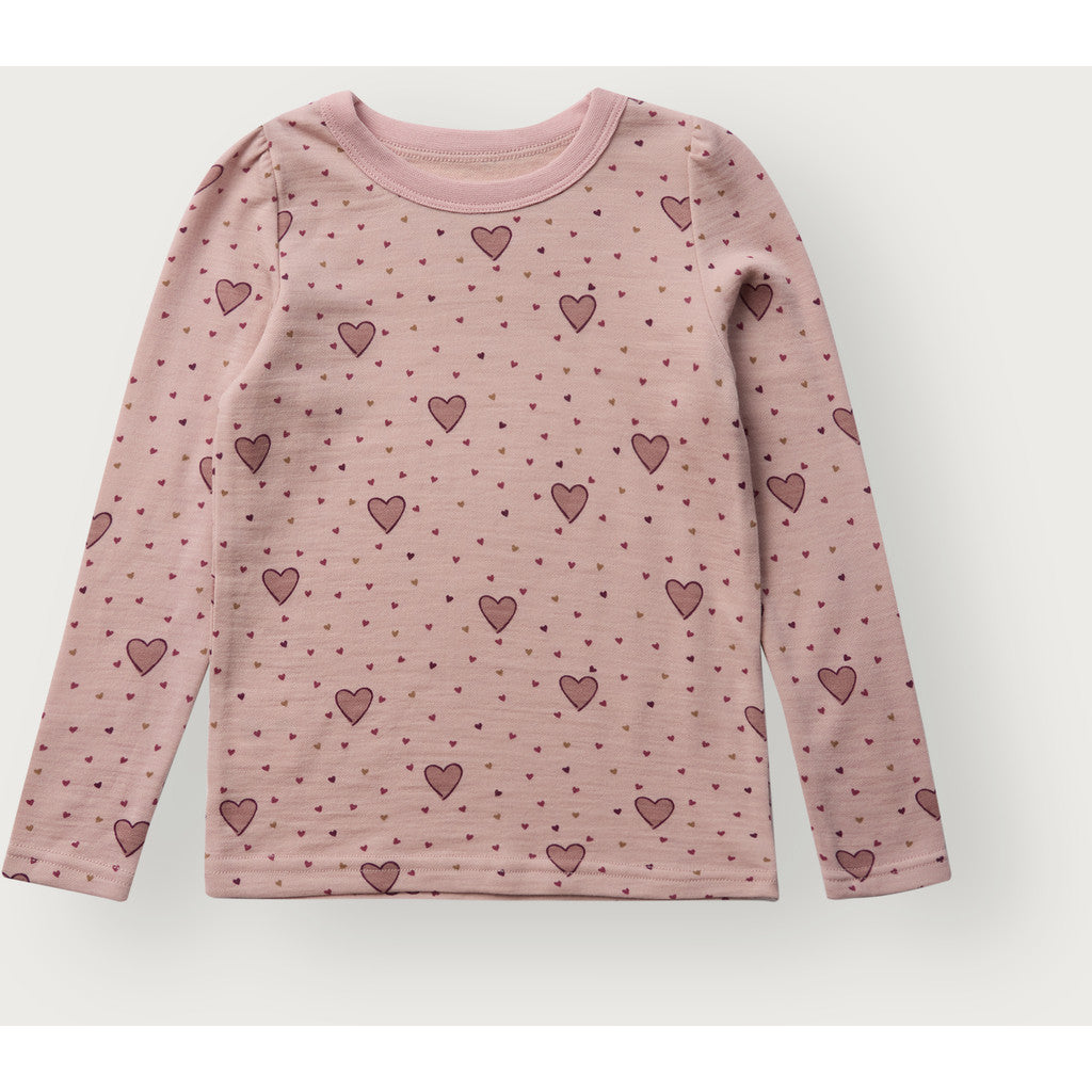 Abba Hearts Puff Dusty Rose