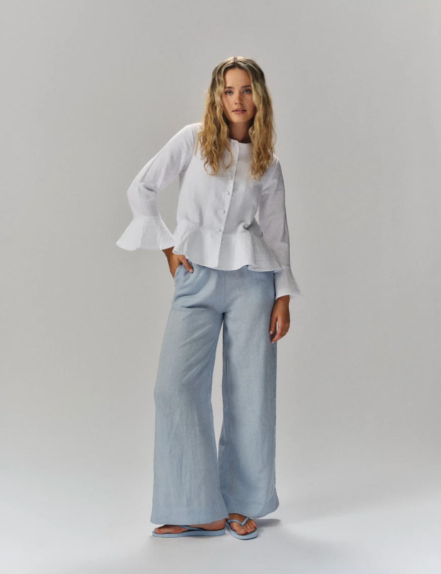 Maren Linen Jacket White