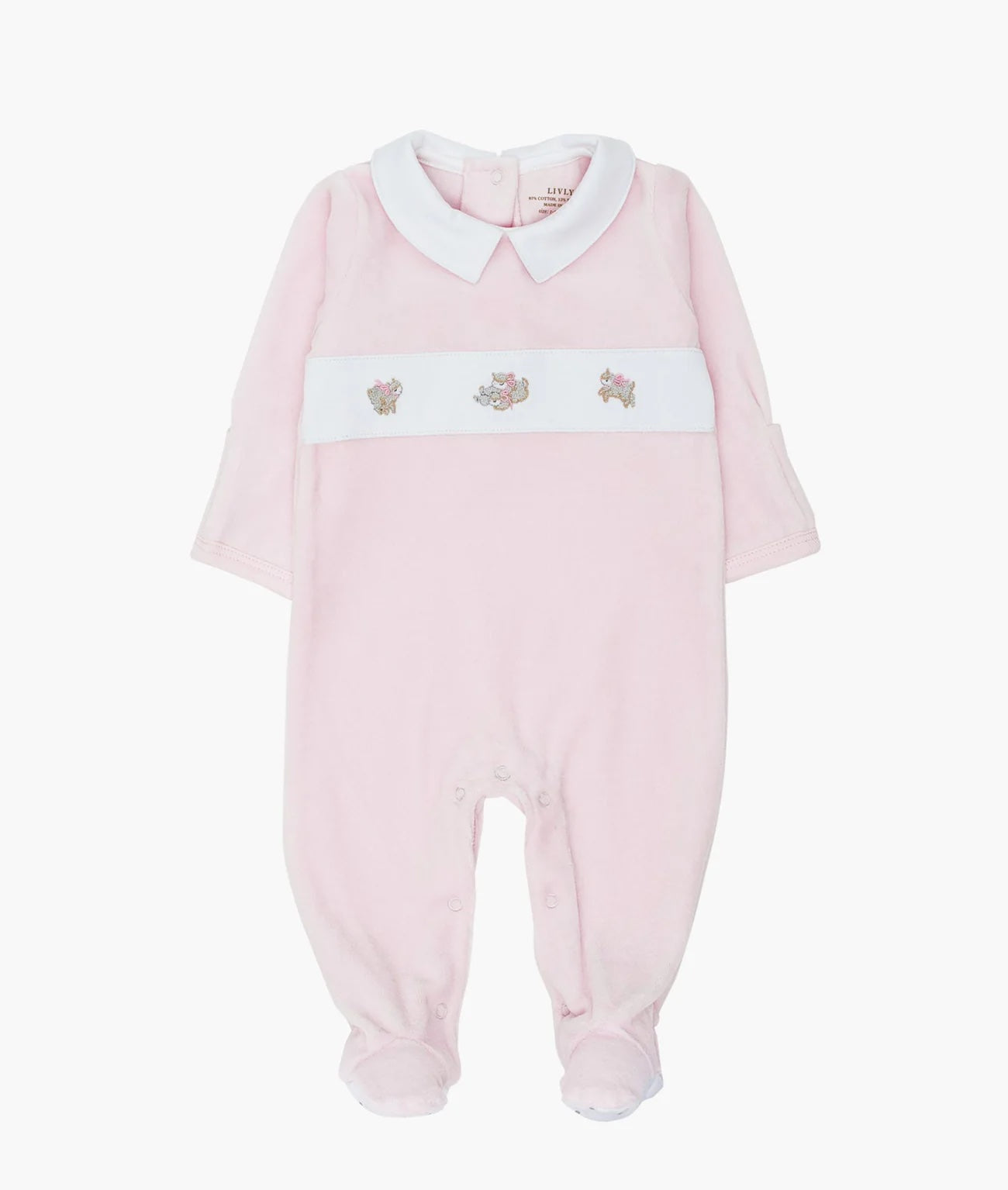 Counting Sheep Aubrey Footie Pink