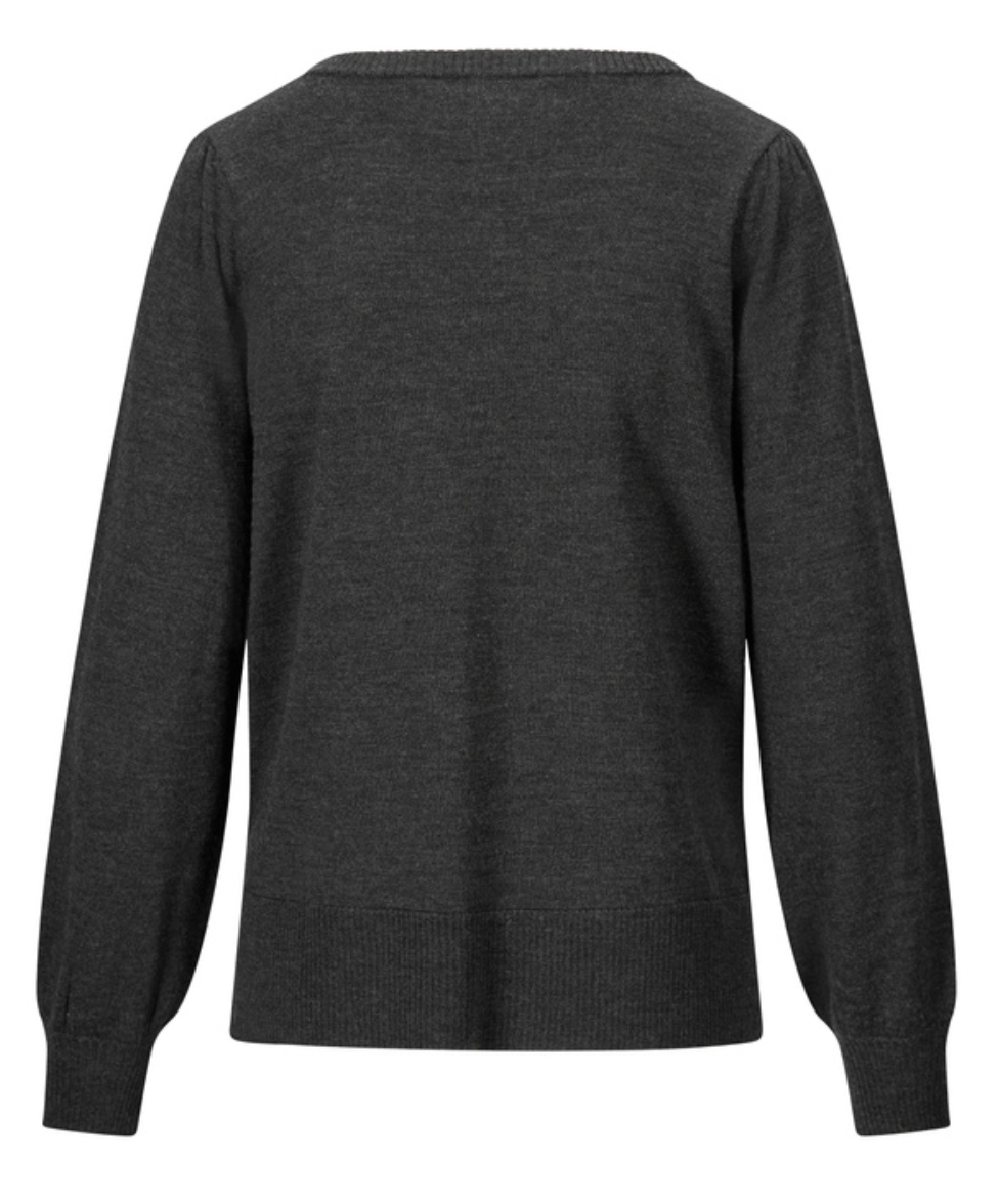Sonja Merino Sweater Dark Grey Melange