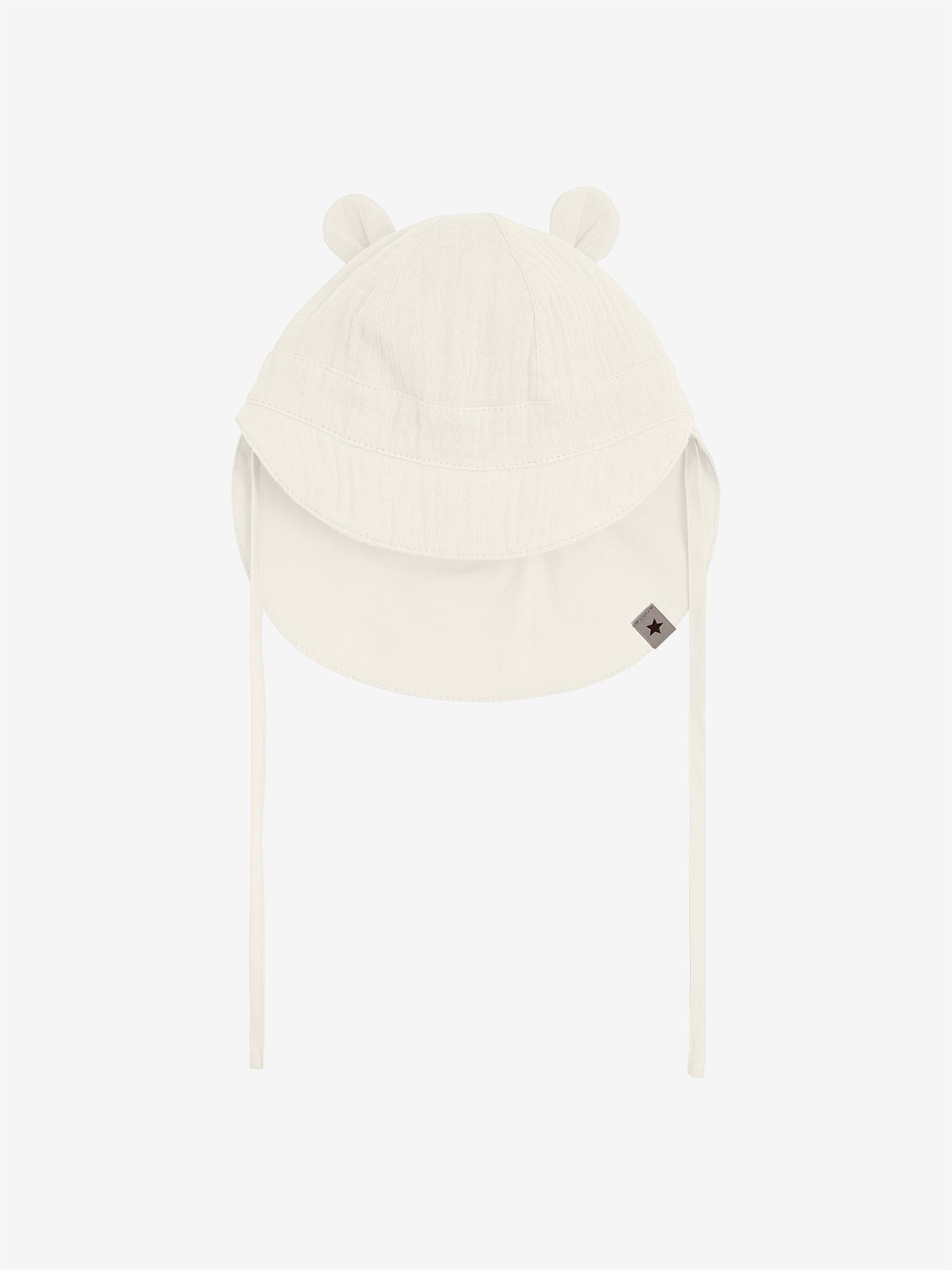Summer Hat Ears Muslin Antique White
