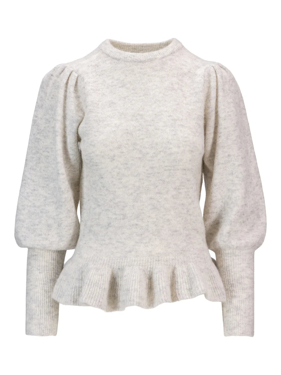 Nala Alpaca Sweater Light Grey Melange