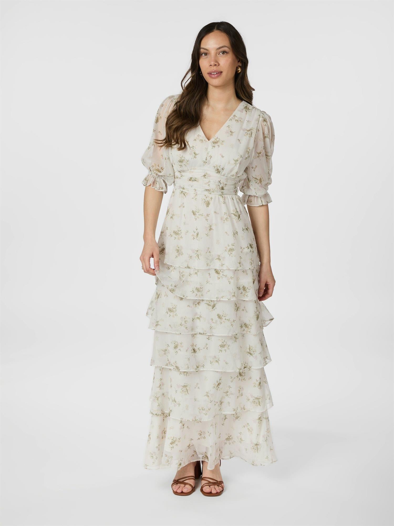 Noorie Flower Dress Off White