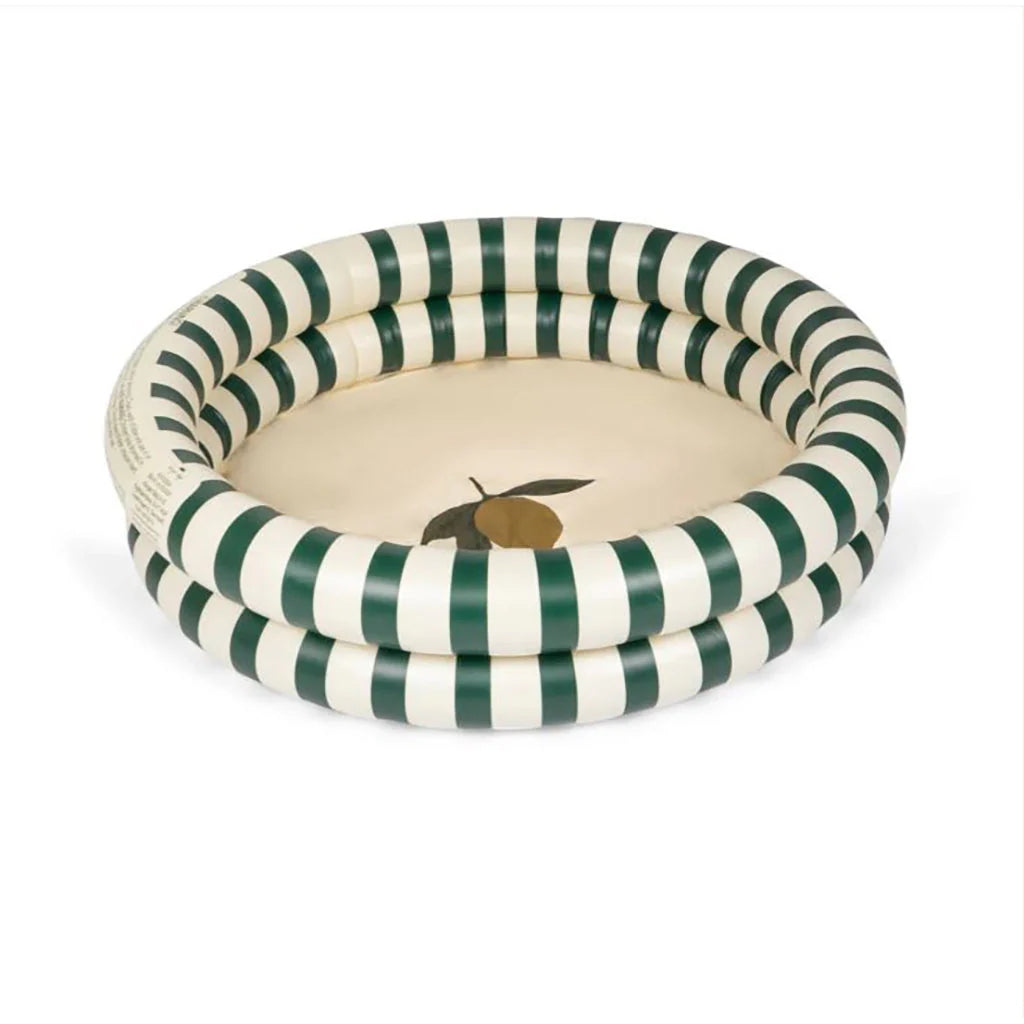 Basic 2 Ring Pool Small Green Stripe