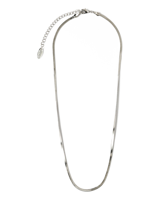 Flat Snake Necklace Silver