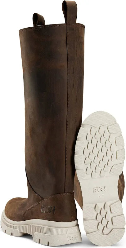 High Leather Boots Brown