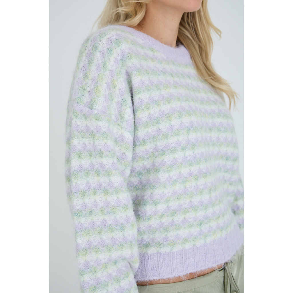 Sassie knit pullover Green/Purple