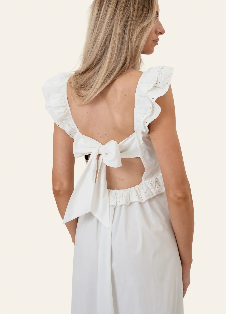 Melba Dress White Embroidery
