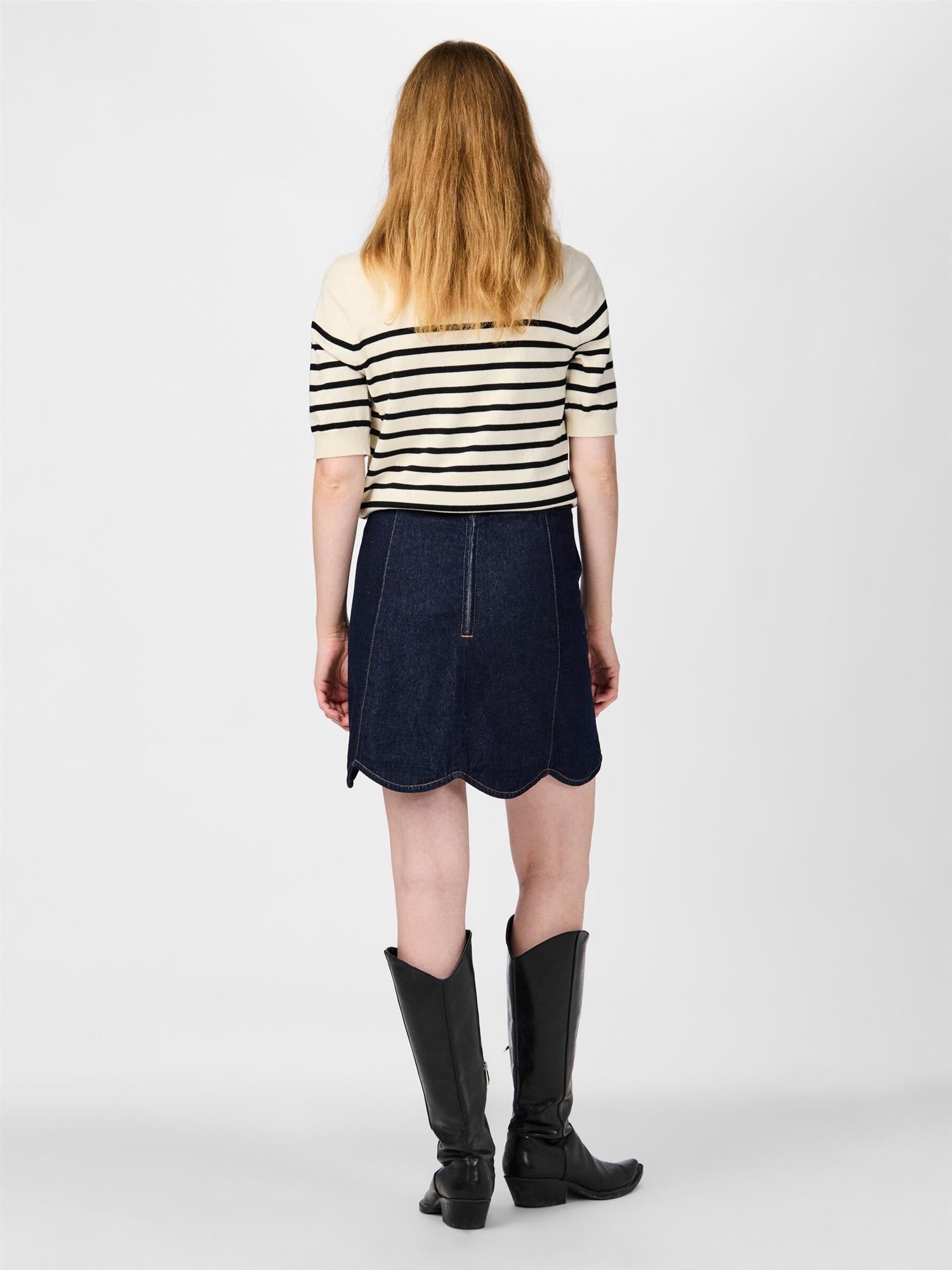 YASMARIA HW Short Denim Skirt