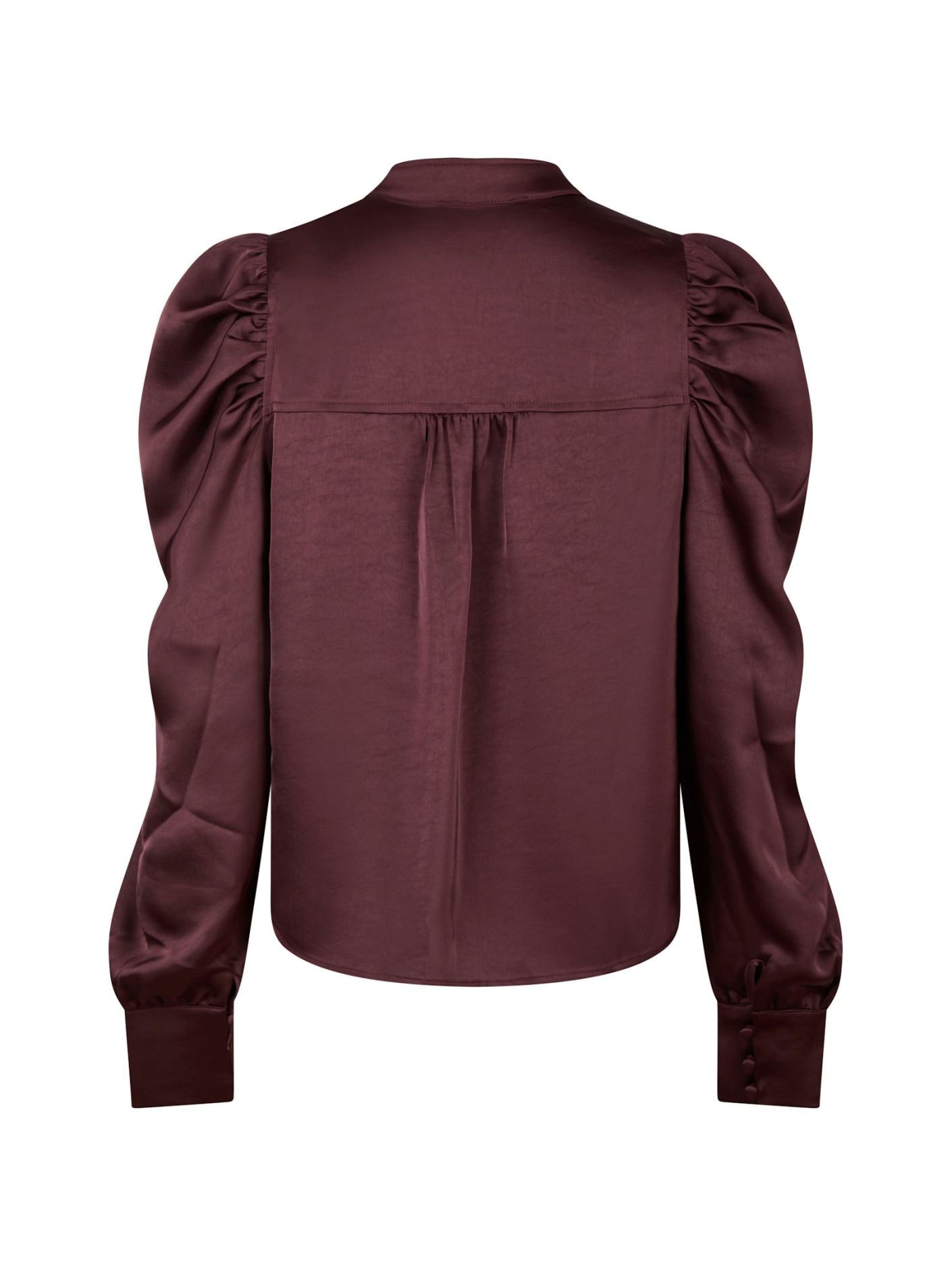 Rosslyn Heavy Sateen Blouse Burgundy